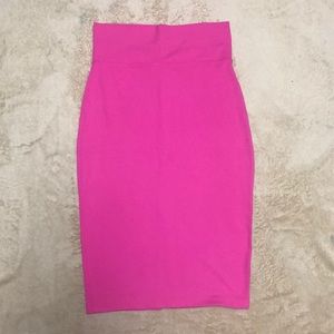 🚫sold🚫Pink Bebe Midi Bodycon Skirt